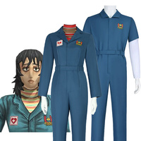 Anya Cosplay Dark Blue Jumpsuit with Belt Costume Game Mouthwashing Jimmy Women Uniform Halloween Fashion Suit Adult