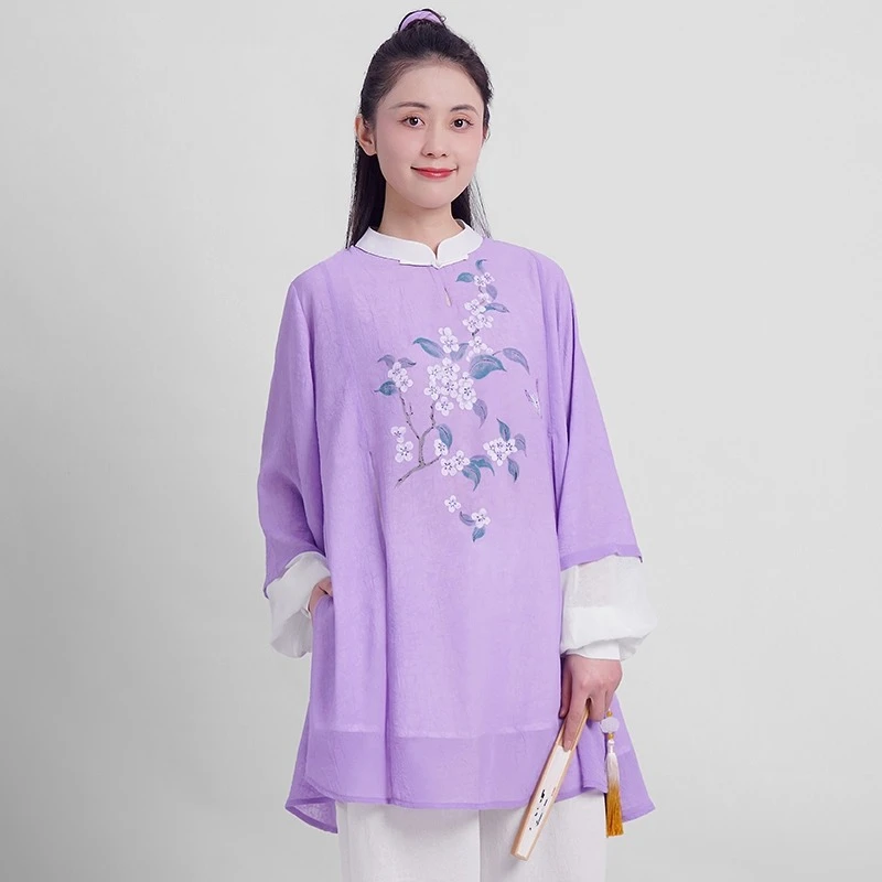 

Women's Elegant Taichi Kung Fu Uniform Fluid Drape Breathable & Comfortable Traditional Chinese Martial Arts Suit