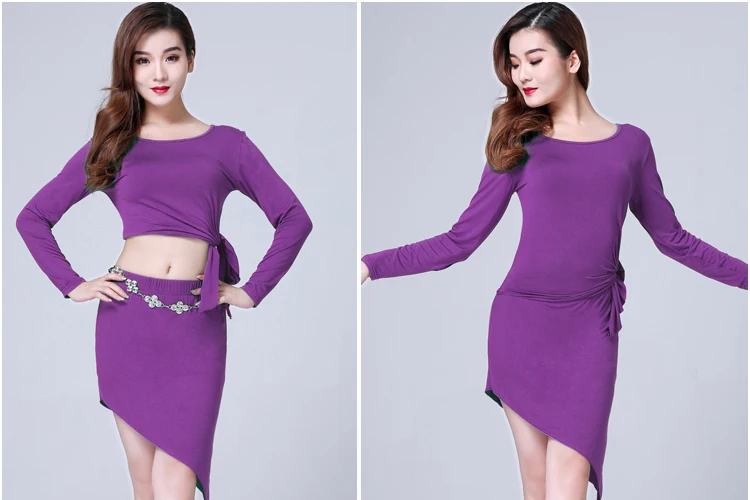 여성 요가복 모달 긴팔 연습 상의 벨리댄스 봄 여름 신상 피트니스 스포츠 팬 상품