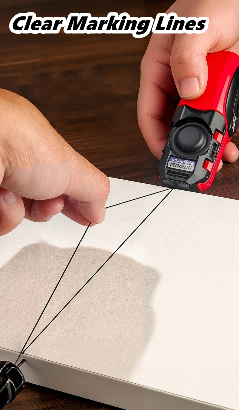 Woodworking Tool Carpenter Manual Ink Marker Scriber With 50M Chalk Lines Professional Wood Working Scriber Drawing Line Marker image 5