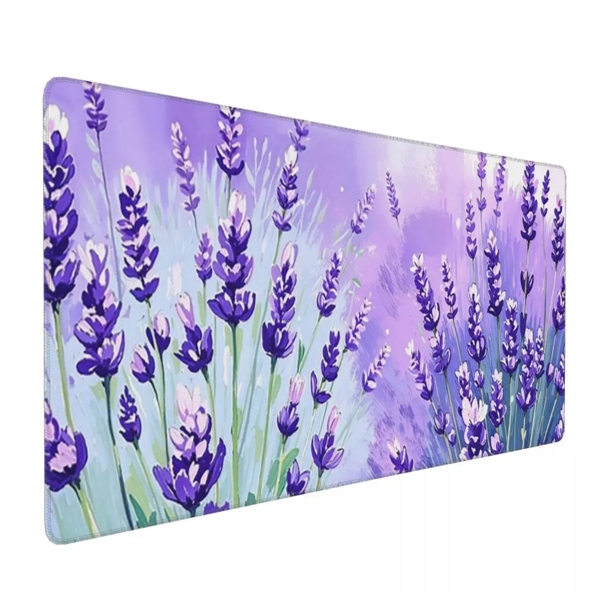 Large Mouse Pad Purple Lavender Flowers Oil Painting PC Laptop Mats Keyboard Carpet Computer Gaming Office Accessories Desk Mat