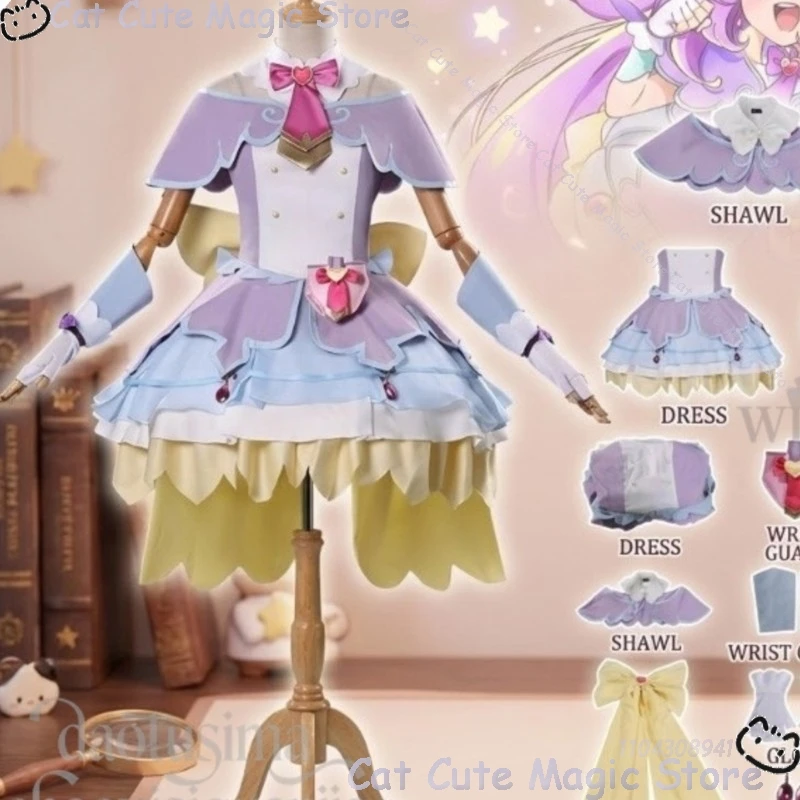 Disfraz de Cosplay de Star Detectiveve Pre Anime Cure, Uniforme de Chica Mágica Henshin, Vestido Lolita, Peluca, para Halloween, Comic Con, Festival