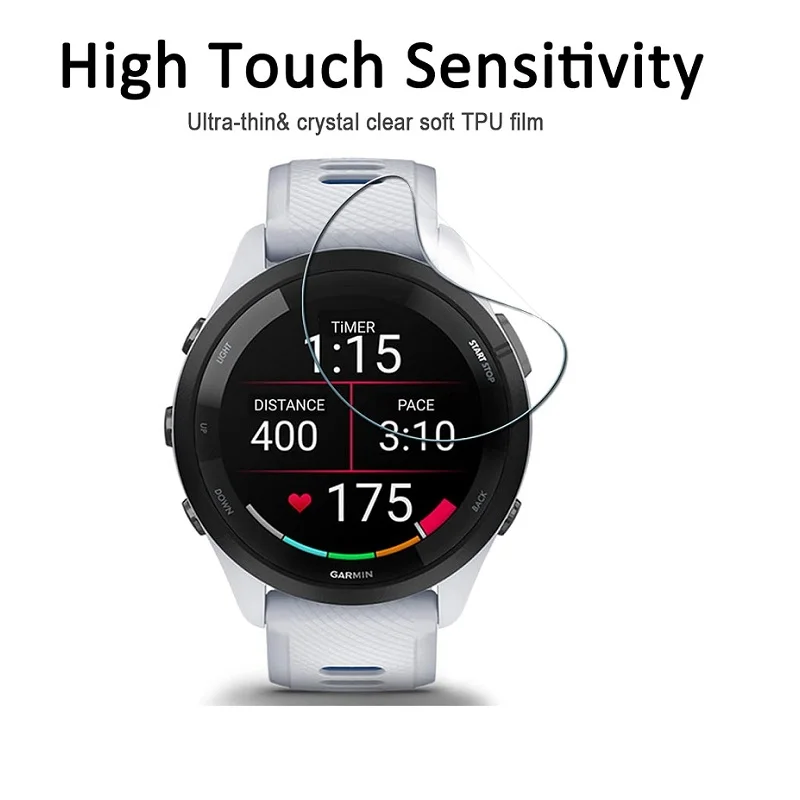 10 szt. Hydrożelowego ochraniacza ekranu TPU do Garmin prekursora 265/prekursora 265s Smart Watch HD jasne miękka folia ochronna