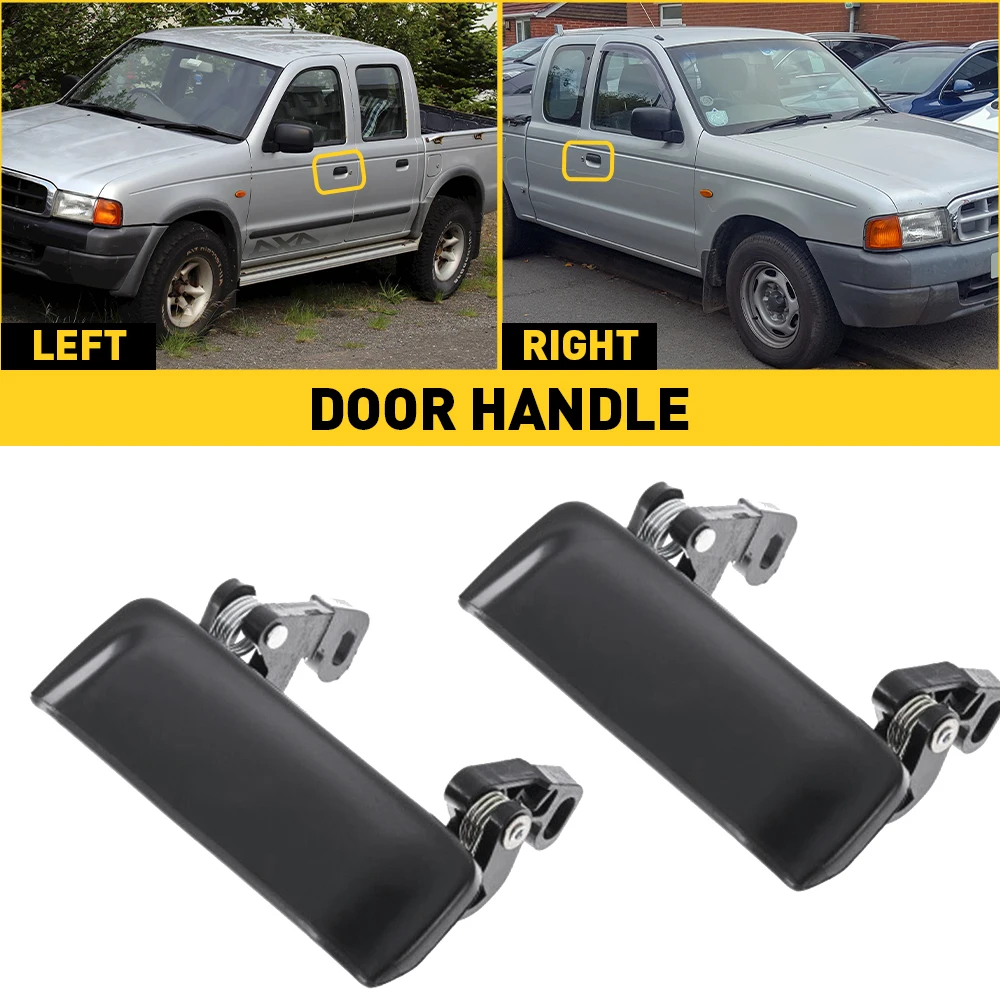 2 pçs para ford ranger edge fx4 esporte stx maçaneta da porta do carro lado do passageiro suave preto rh lh esquerda direita exterior acessórios automóveis