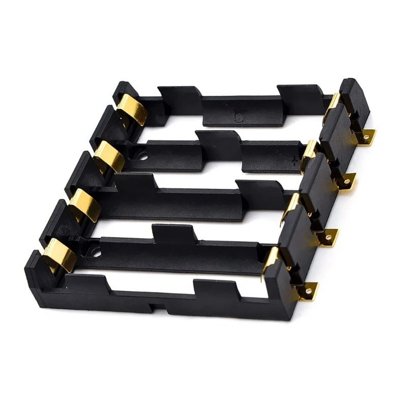 CPDD Smd Gold-Plated 18650 Battery Box Can Connected In Series Parallel 3/4-Slot 18650 Battery Holder Case Flame Retardant