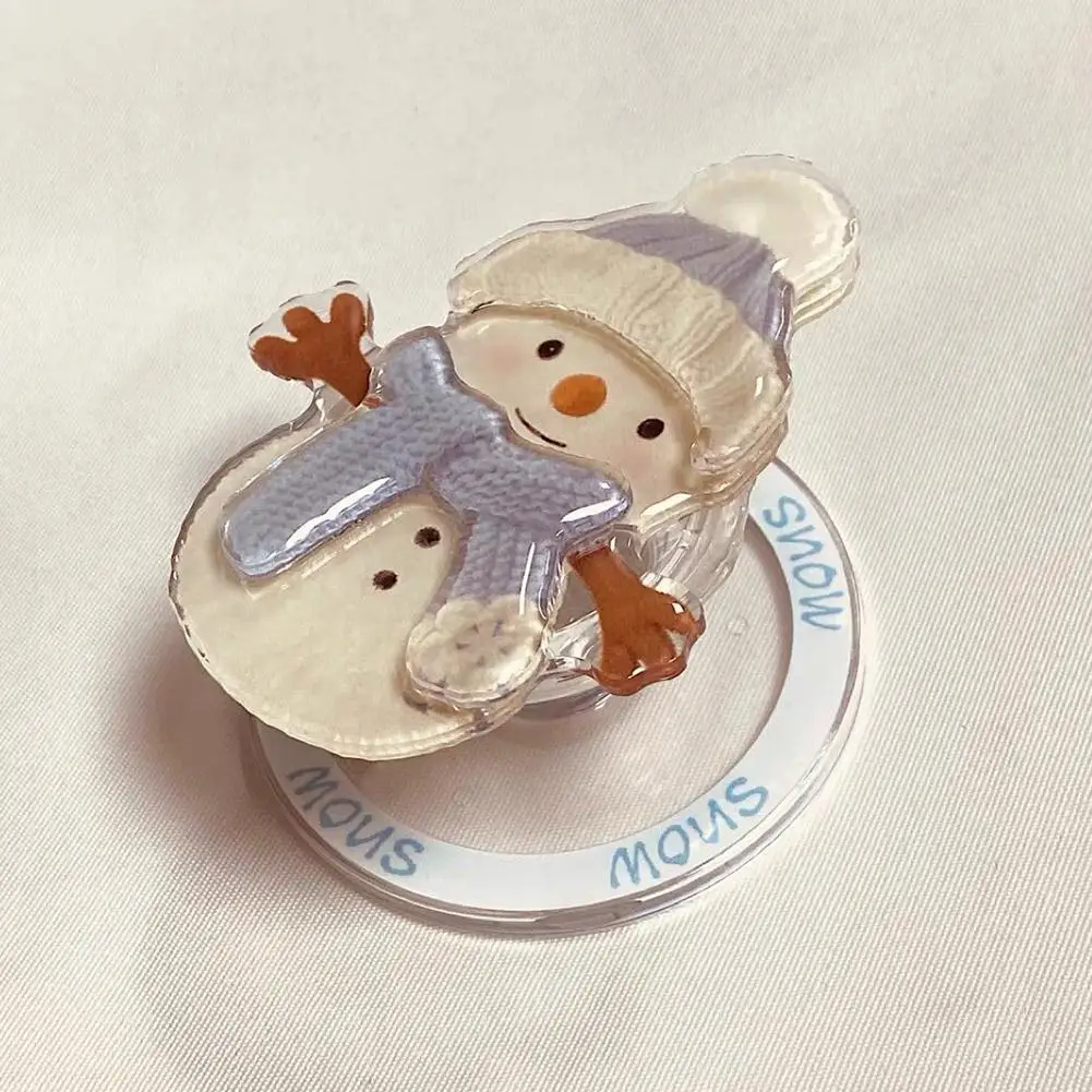 Snowman Mobile Phone Holder Compression Mobile Phone Holder Telescopic Support Mobile Phone Silicone Accessories