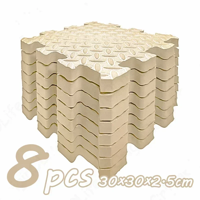 8 stks/2.5 cm Dikke Antislip Baby Kruipen Speelkleed Geluiddichte Puzzel Gym Mat voor Kinderkamer en Milieuvriendelijke Puzzel Mat
