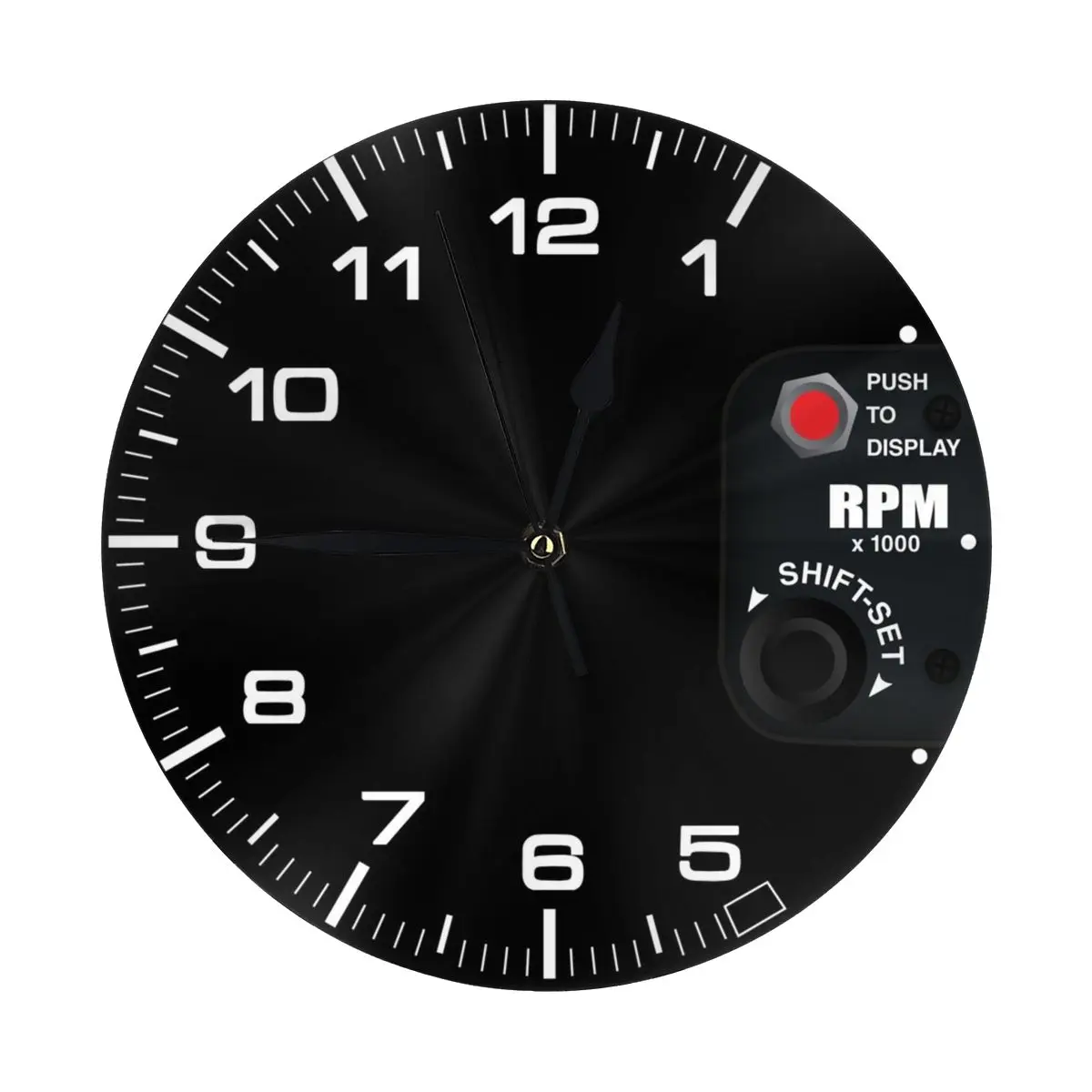 Drag Racing Tachometer Modern Simple and Wall Hung Clock for Study Bedroom Living Room Bathroom