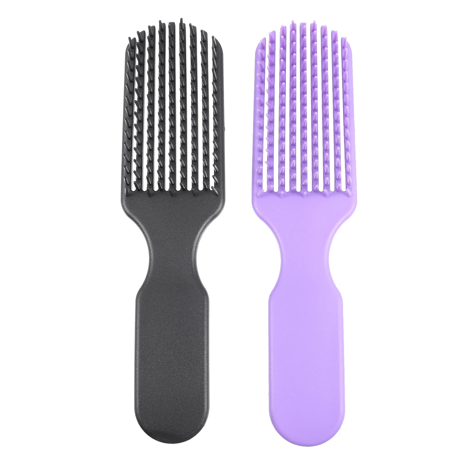 

2 Pcs Anti-static Massage Comb Bristle Black Women Brush Plastic Curly Hair Brush Women Men Wet Dry Hair Care Gifts