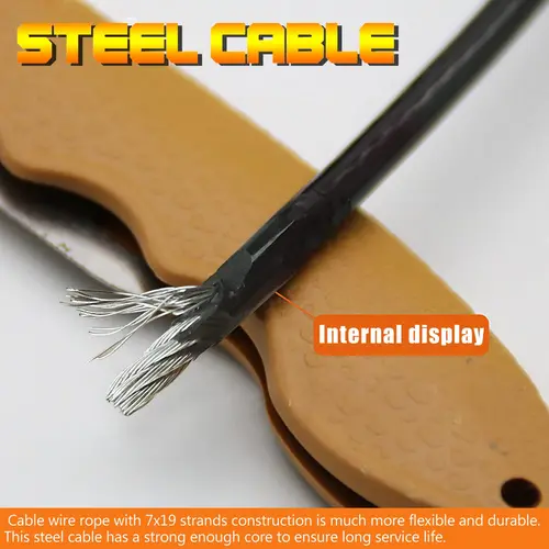 Imagen 2 del producto Cable de gimnasio de 5/6mm de espesor, cuerda de alambre de acero resistente para máquina de Cable de Fitness, sistema de polea de levantamiento de pesas, accesorios de entrenamiento