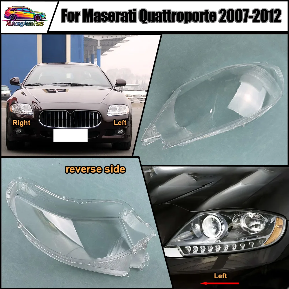 Car Headlight Shell Transparent Lampshade Headlamp Cover Lens Plexiglass 2007 2008 2009 2010 2011-2012 For Maserati Quattroporte