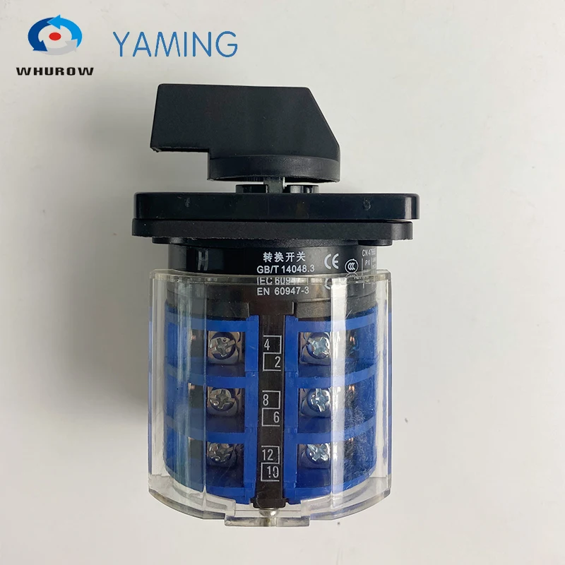 Yaming Electric LW26-32/3 Omschakeling Rotary Cam Switch Met Plastic Cover 660V 32A 3 Polen Aan-uit-Aan Controle Motor LW28 YMW26