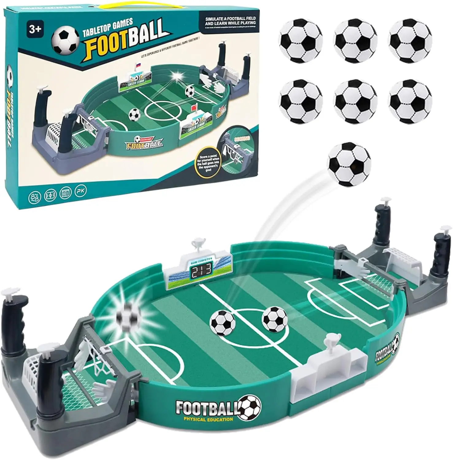 Gioco da tavolo da calcio balilla da calcio per giochi di società in famiglia Gioco da tavolo Pallone da calcio Giocattoli Sport portatili Giocattolo da esterno Regalo per bambini