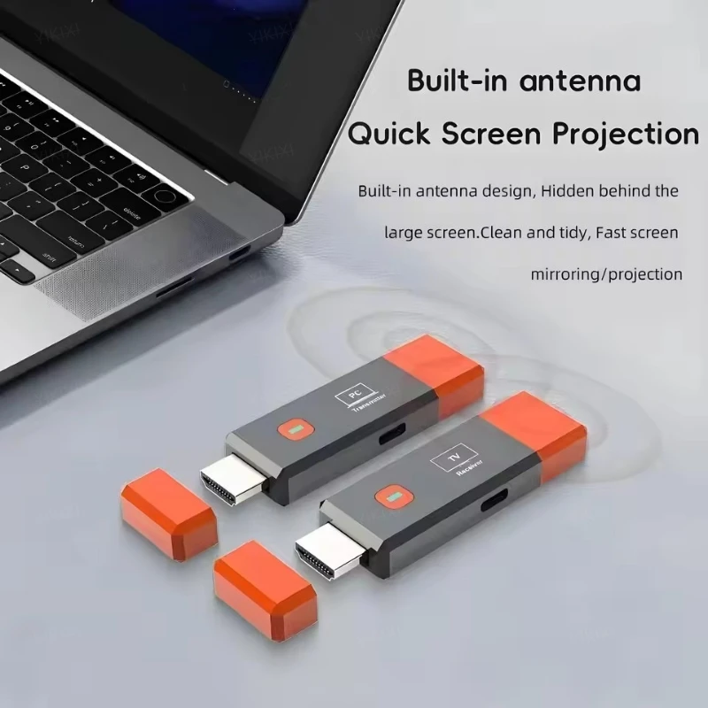 جهاز إرسال واستقبال فيديو لاسلكي متوافق مع HDMI 1080P 50M TV Stick Dongle محول للكمبيوتر المحمول إلى جهاز العرض TV #4