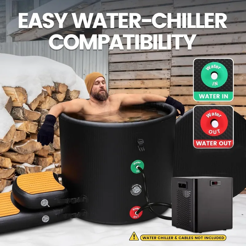 Inflatable Cold Plunge Insulated Cold Recovery Ice Bath Tub Portable for Indoor/Outdoor Home Gym