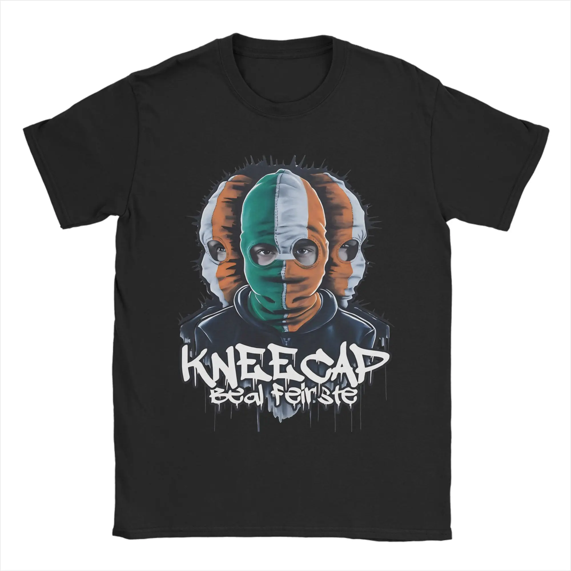KneeCap Belfast Irish Gaeilge Republican Design Men T Shirt  Funny Tees Short Sleeve Round Collar T-Shirts Cotton 5XL Clothes
