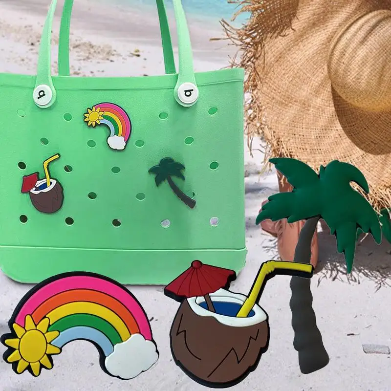 Charm for Beach Bag Accessories  Alphabet Beach Tote Bag Accessories 3 pcs Portable Bogg Bags Accessories  Beach Bag Decoration