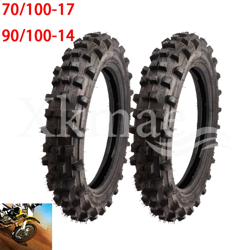 Motorcycle Accessories 70/100-17 front tire (inner tube 2.75-17) 90/100-14 rear tire (inner tube 90/100-14) for off-road