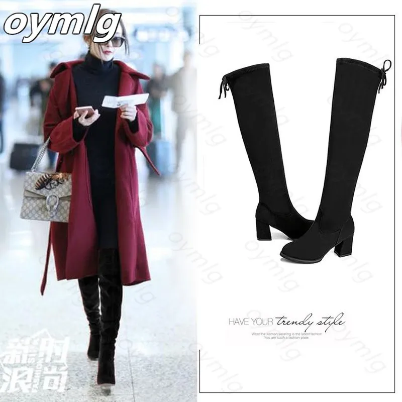 2021 Women Casual Comfortable material Boots Shoes Winter Women Female Round Toe Platform High Heels Pumps Warm Snow Boots Mujer