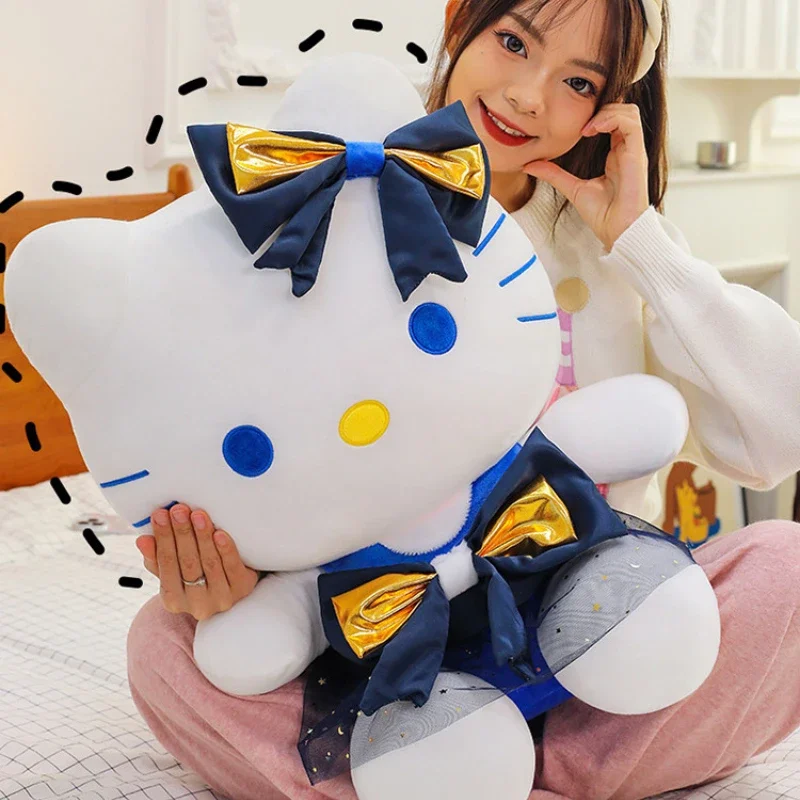 60cm Big Size Hello Kitty Stuffed Plushies Anime Characters Soft Plush Doll Kawaii Kitty Doll Children Sleeping Pillow New Gift