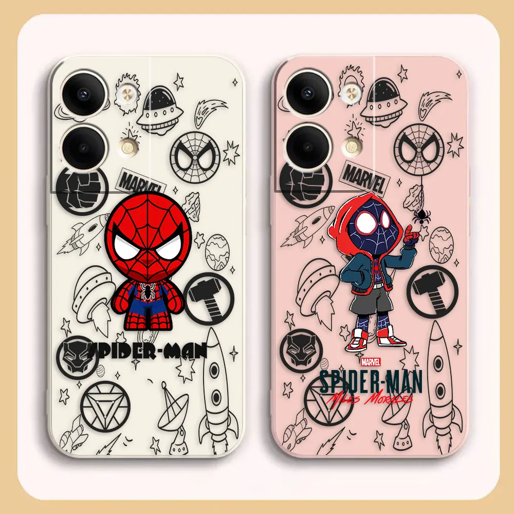 Phone Case For OPPO RENO 8 7 9 6 7SE 5 4 4SE 4 4G 5G PRO PLUS Case Cover Funda Cqoue Shell Capa The Avengers Cartoon Spider-Man