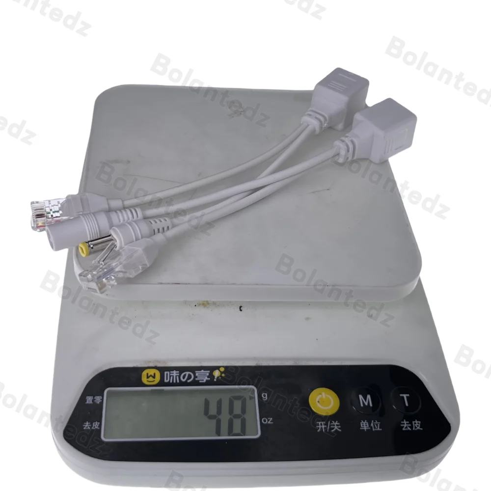 كابل POE الطاقة السلبية عبر كابل محول إيثرنت POE الفاصل RJ45 حاقن وحدة امدادات الطاقة 12-48 فولت ل IP Camea