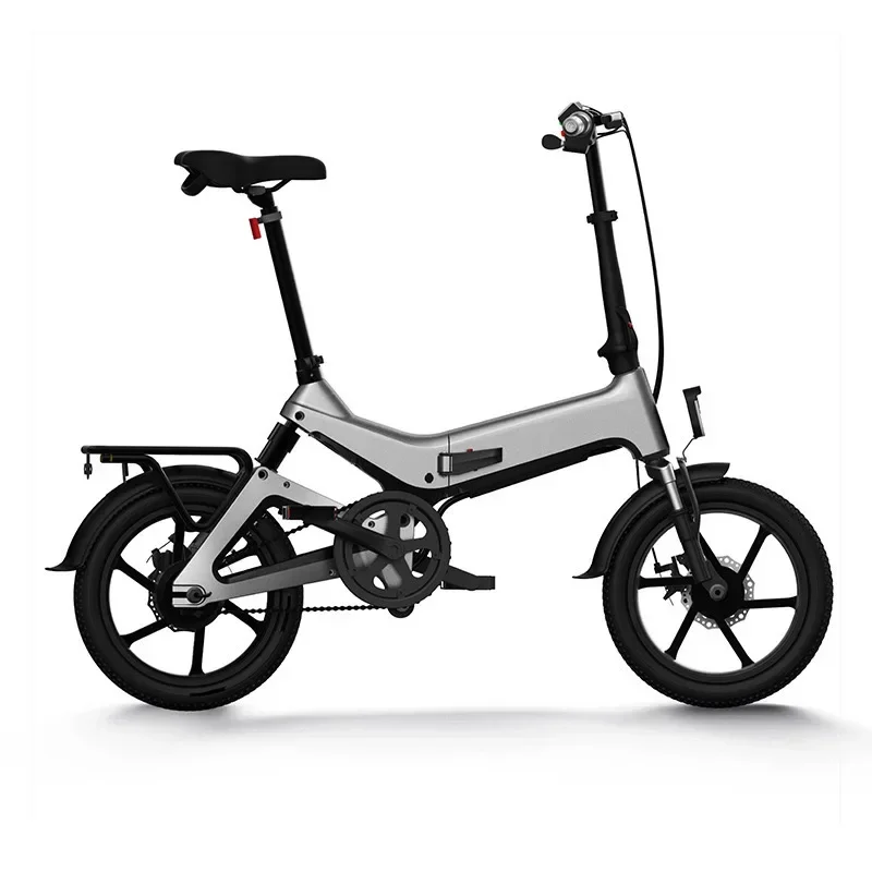 16 Inch Folding Ebike Mini Ebike 350W Electric City Bike Long Range Disc Brake Electric Bicycle