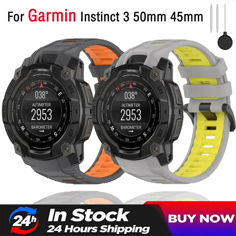 Sportarmband für Garmin Instinct 3 50mm 45mm SOLAR Uhr Armband für Garmin Instinct 3 Crossover AMOLED Sportband Correa