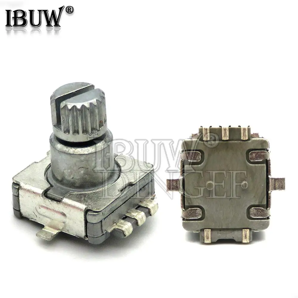 5PCS/LOT Rotary Encoder Switch EC11 With Push Switch 5Pin SMD Type Handle Length 10MM Plum Shaft