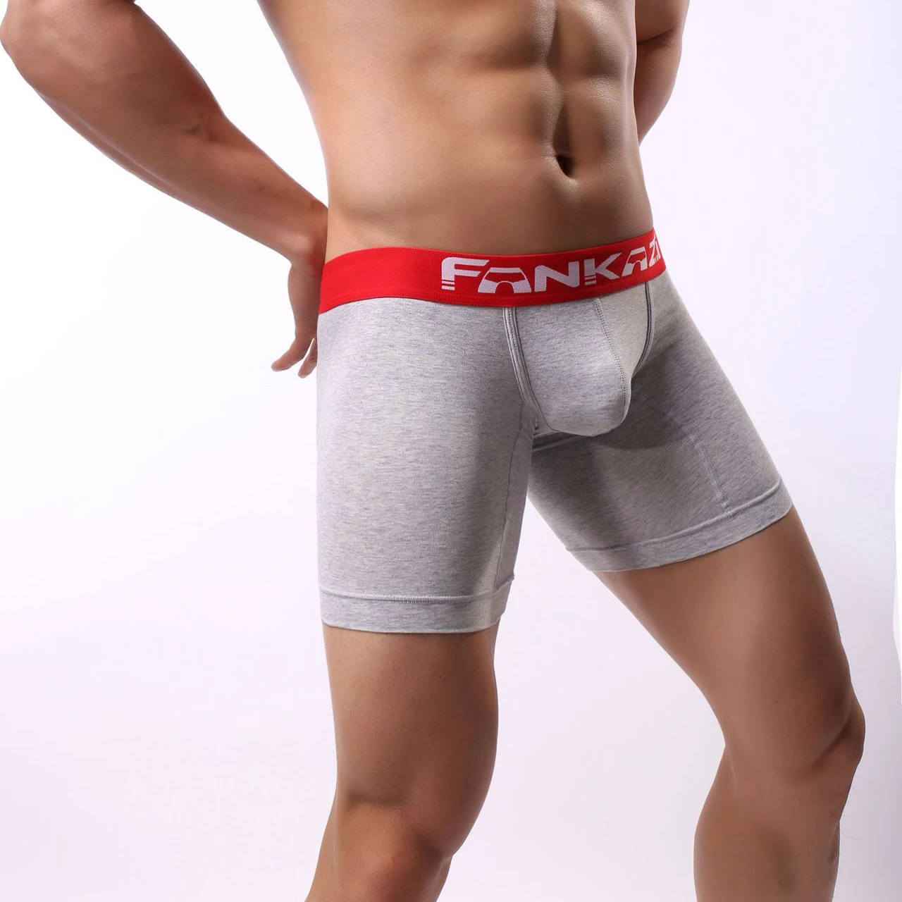Men Long Leg Boxer Cotton Shorts Men Underwear Mid Waist Underpants Long Boxer Shorts Calzoncillos Hombre Boxer Marca