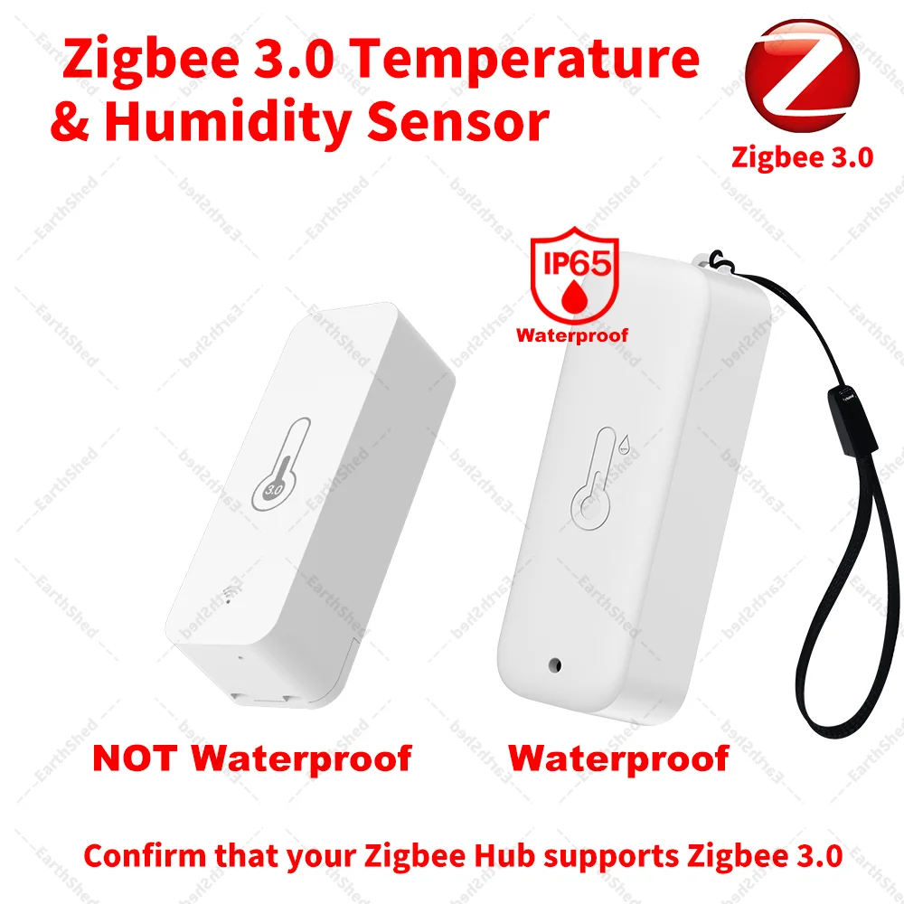 Zigbee 3.0 Sensor Temperature and Humidity Sensor Zigbee 3.0 Hub Required Work with Home Assistant Yandex Alexa ZHA Zigbee2MQTT