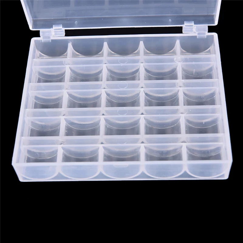 25 Spulen leere Spulen Nähmaschine Spulen koffer Organizer Lagerung Plastik box