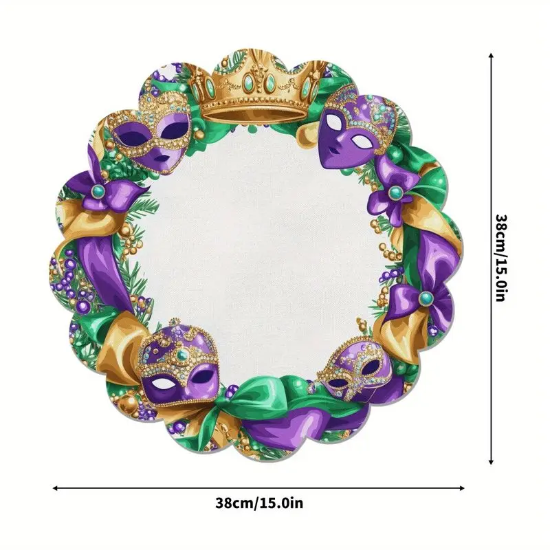 VIKAMA Wave Lace Carnival Mask Crown Wreath Meal Mat Insulation Table Mat Party Festival Plate Mat Dining Table Decoration view 5