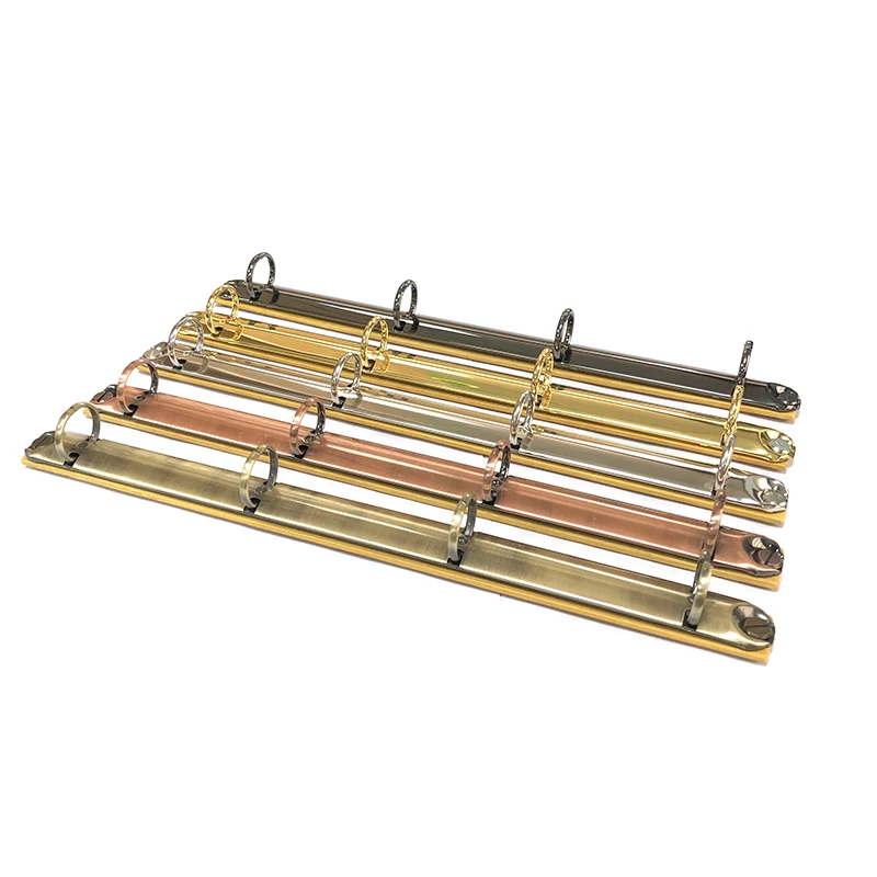 A4 Metall-Ringbinder-Clips mit Bambus-Rückwand 4 Abnehmbare Schnallen Loseblatt-Bindungsstreifen für Datenbücher Alben Notizbücher – Detail 3