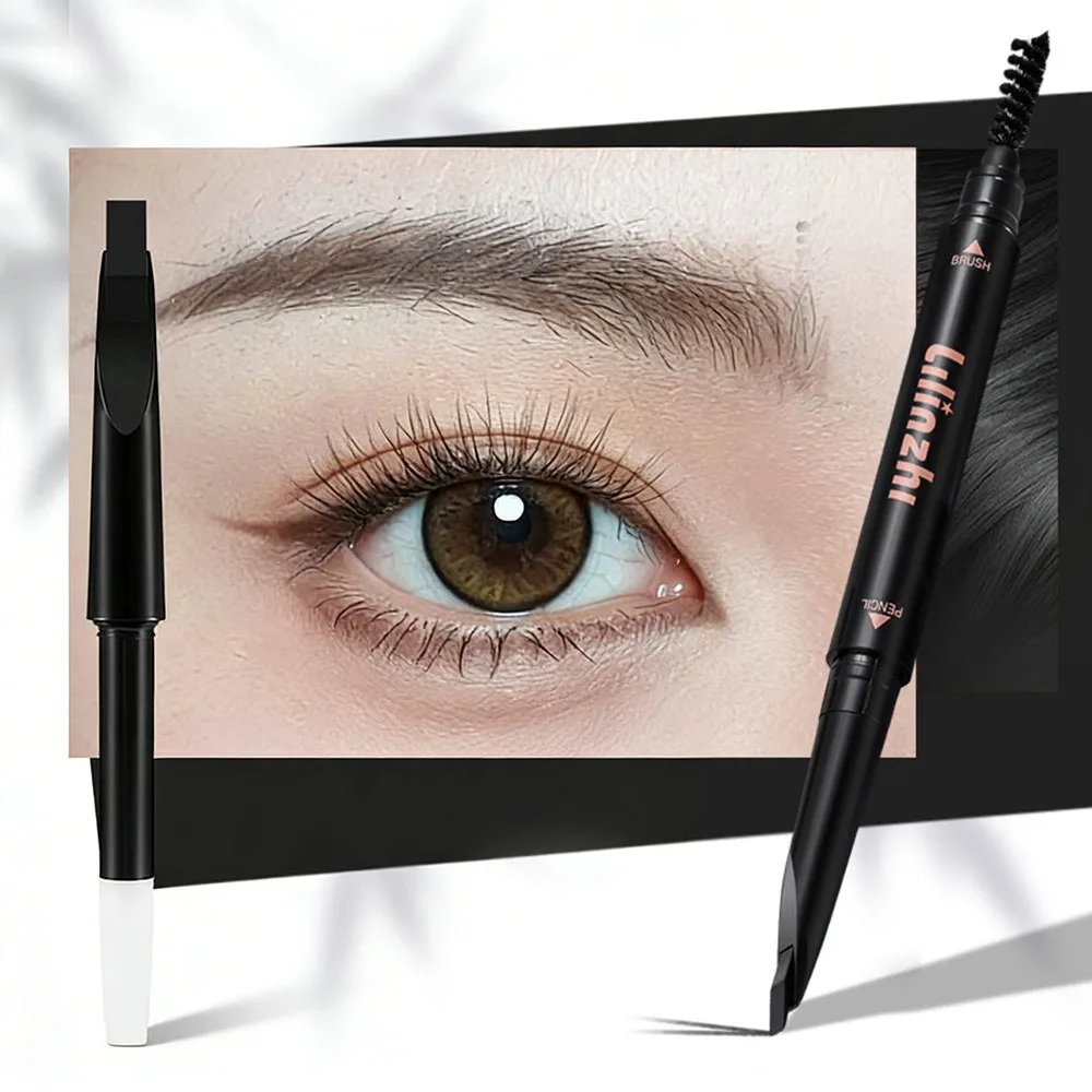 Automatic Sharpen Eyebrow Pencil Portable Waterproof Double-ended Eyebrow Pencil Sweatproof Smudge-proof Eyebrows Makeup Tool