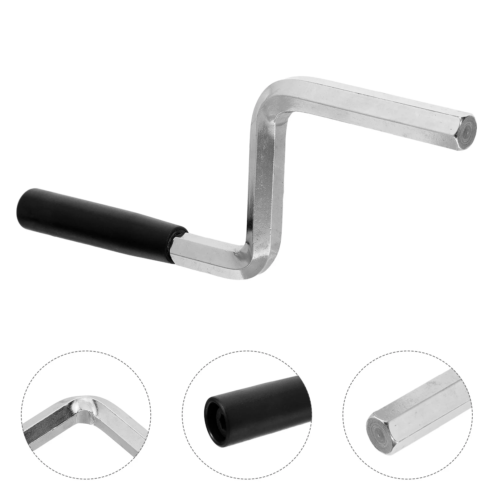 

Heavy Duty Sliding Door Handle Spanner Hexagonal 12Mm Metal Ergonomic Crank Handle Replacement for Room Divider Partition Screen