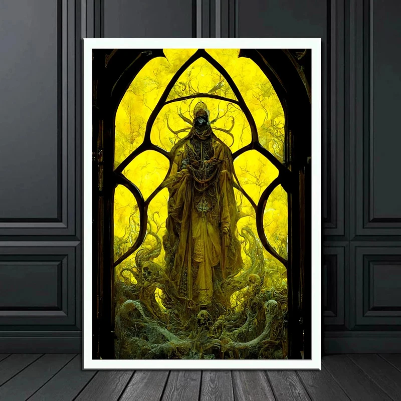 Cthulhu Myth King of Yellow Clothes Hastur Poster Lovecraft Horror Canvas Painting Wall Prints Picture Room Home Decor No Frame