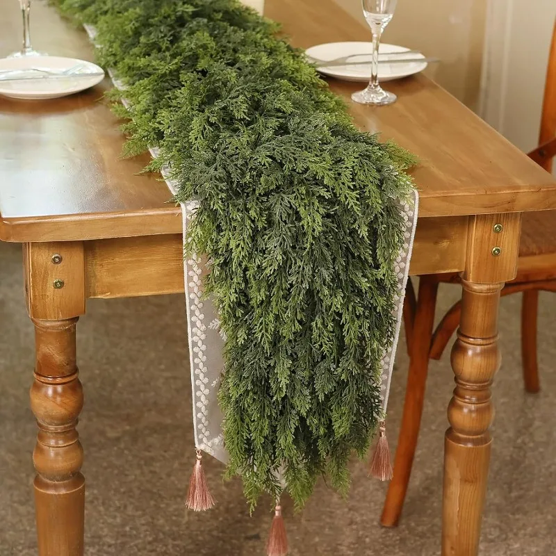 Christmas Encryption Woven Imitation Rattan Decoration, Multi-scene Door Hanging, Desktop & Fence Holiday Decoration