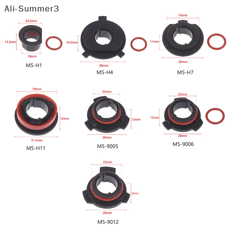 (YY) 1 قطعة سيارة LED المصباح لمبة قاعدة مأخذ توصيل محول حامل H1 H4 H7 H11 9005 9006 9012 ارتفاع درجة الحرارة السيارات LED مصباح تشاك #6
