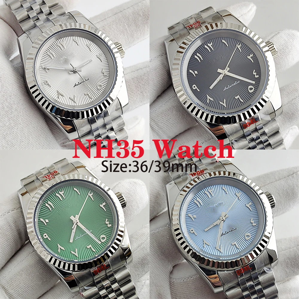 カスタマイズされたNH35腕時計 36mm/39mm レディース/メンズ 自動巻き機械式腕時計 サファイア 自動巻き オイスター Sロゴ腕時計