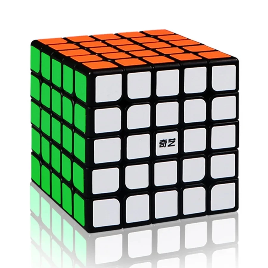 Qiyi Qizheng W 5x5 Black Sticker Version 5x5 Magic Cube 5Layers Speed Cube Professional Cubo Magico Puzzle Toy For Children Kids
