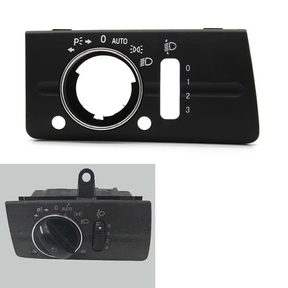 Car Dashboard Button with Headlight Switch Cover Panel Trim for Mercedes Benz W211 E Class 320 350 550 2003-2008 D