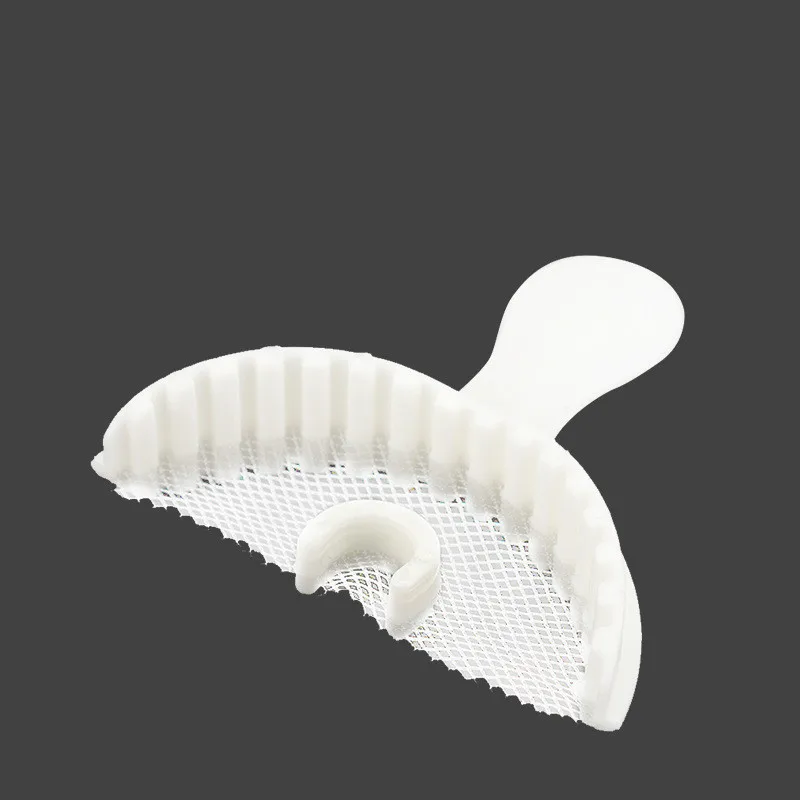 100pc Dental Disposable Impression Bite Registration Net Tray Dental Impression Plastic Tray With Mesh Dentist Tool Teeth Holder