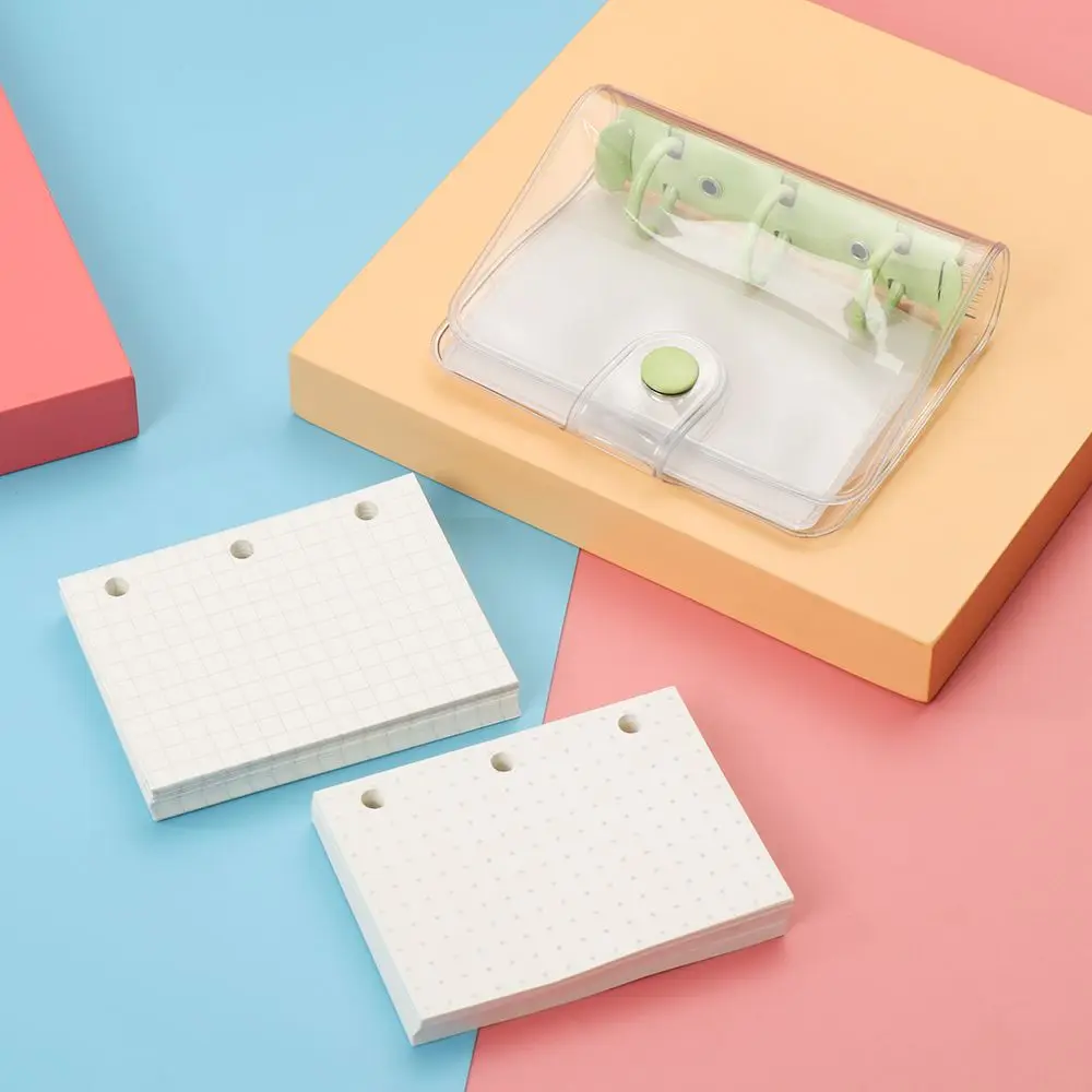 Réinitialisation de Recharge pour Carnet de Notes Portable, Accessoire à 3 Trous, Mini Couverture en PVC, pour Voyageur