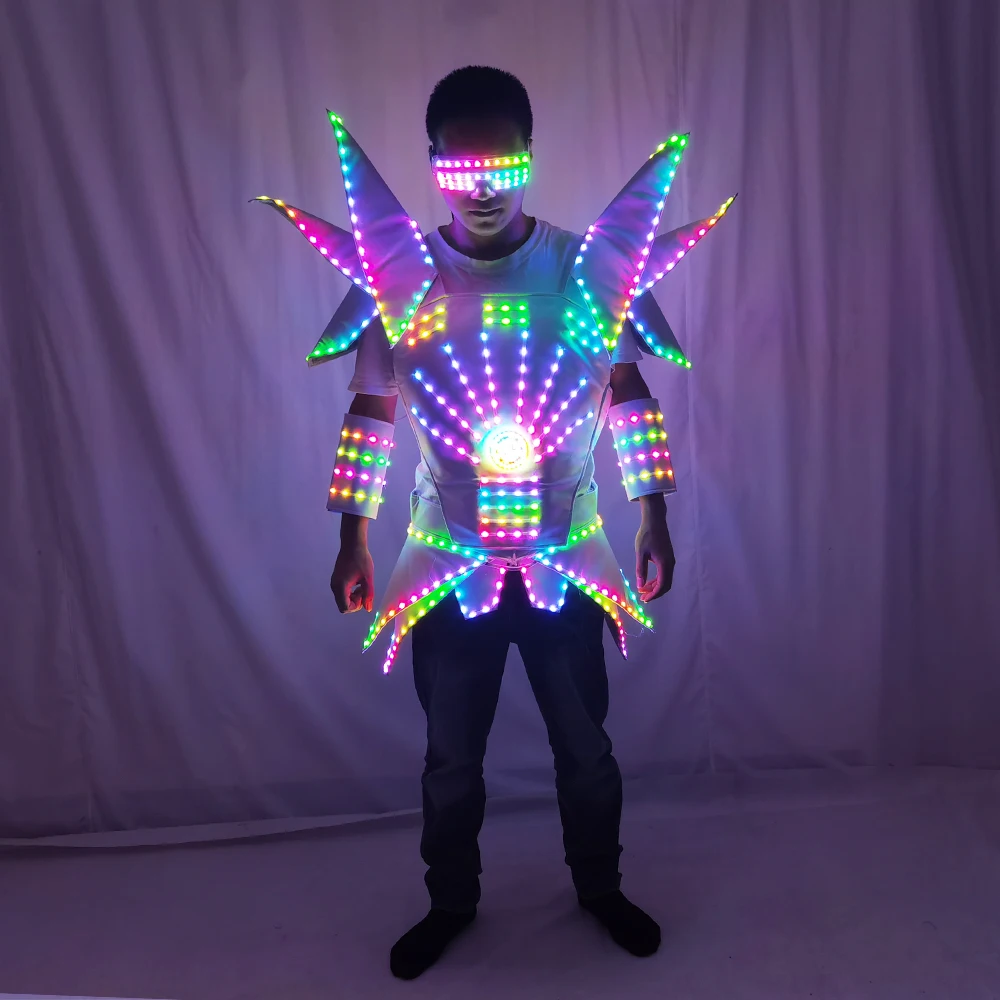 Full Color LED Robot Suit Technology Futuristic Stage Performance Catwalk Stage Dance Event Evening For DJ Bars Party Music Show