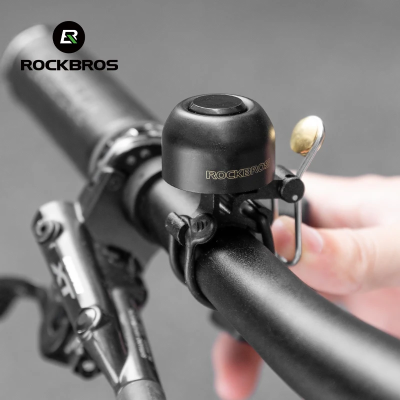 ROCKBROS Bicycle Bell 100db High decibel Lightweight Compact Size Safety Alert Bike Ring Bell Copper Alloy Bell Bike Accessories