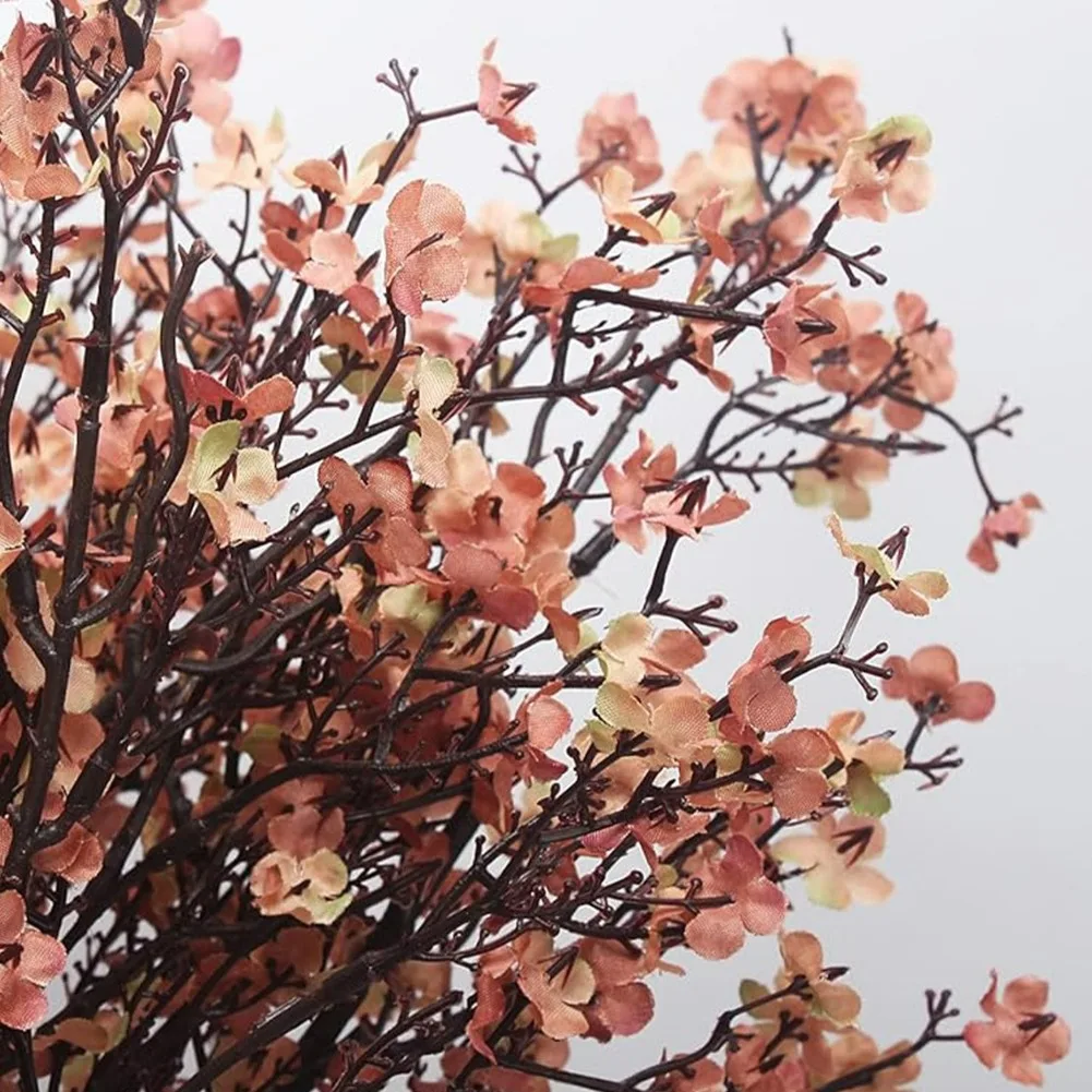 

Simulated-Cherry Blossom Branches For Home Decor Realistic Small Peach Blossoms Dried Branch Dining Table Tea Room Flower Crafts