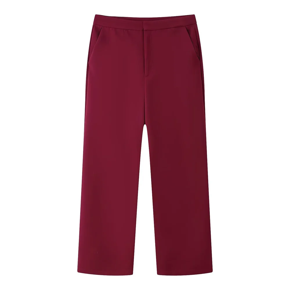 ملابس الخريف النسائية الأوروبية والأمريكية موضة جديدة حافة ريشة سليم صالح سترة عالية مخصر السراويل مجموعة #3