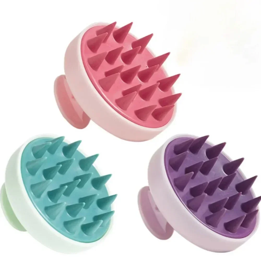 

1pc Silicone Shampoo Brush Head Scalp Massage Comb Hair Washing Comb Bath Shower Body Massage Brush Salon Hairdressing Tools