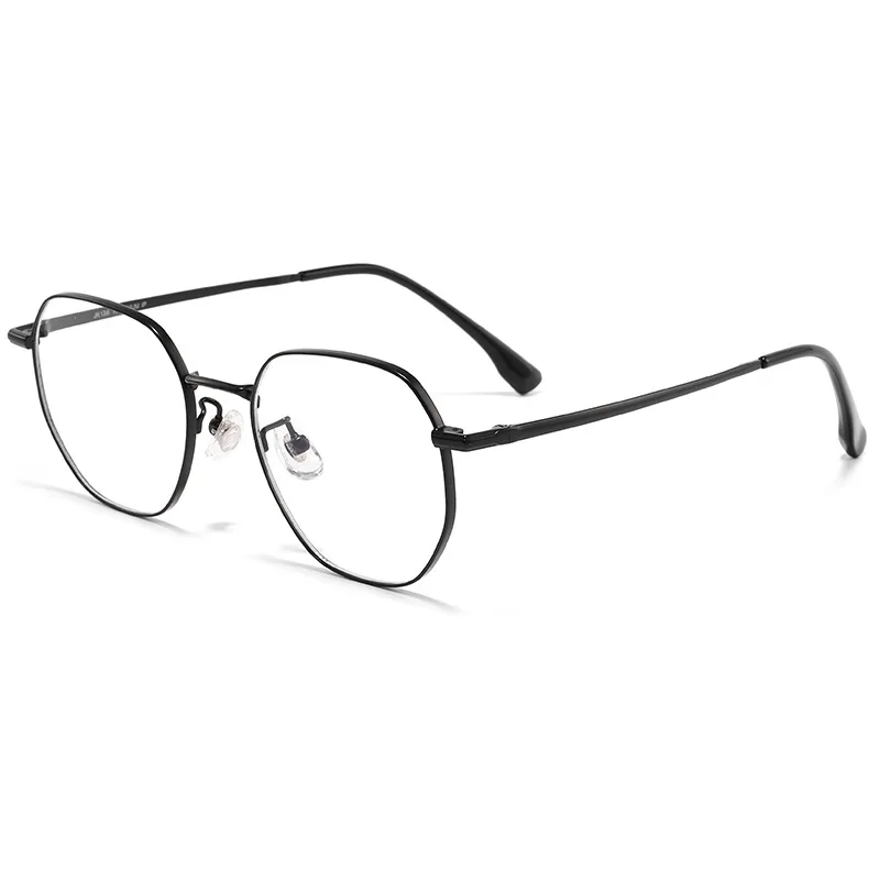 Ultra-light anti-blue glasses frame retro literary polygonal small face glasses frame